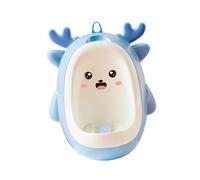 AMSLSIU Entrenador de urinario para niños, ligero y divertido, con forma de rana, fomenta hábitos de baño positivos, fácil de limpiar, opción de montaje, azul, 29.8 x 23.8 x 14. cm