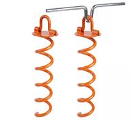 AMSLSIU Estacas de Suelo de trampolín Hierro, Puntas fijación en para Espiral portátiles, Trampolines para Exteriores, toldo, Accesorios para uñas Patio Delantero, 2 Piezas