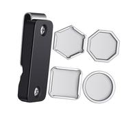 AMSLSIU Estuche metálico de Repuesto para Tiza de Billar, Octogonal, 3 cm x 3 cm (1,18 Pulgadas x 1,18 Pulgadas), con Clip para cinturón, Ideal para Deportes Interior. También Sirve Estuche para