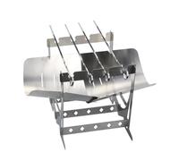 AMSLSIU Estufa de combustión portátil de acero inoxidable BBQ Grill Fire Campfire Grilling Rack Campers Equipo regalo