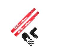 AMSLSIU Extensor de válvula Presta para Bicicletas de montaña y Carretera con vástagos Largos. Accesorios tubeless para una Mayor Durabilidad. Extensor de, 2 Piezas Rojas, 60mm