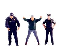 AMSLSIU Figuras de policías realistas, decoración de escenas Modelos Ladrones, Figuras Personas en Miniatura, diseño dioramas, decoración escenas Modelos policías y Ladrones más