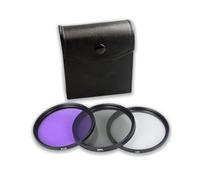 AMSLSIU Filtro de Lente de 3 Piezas con Bolsa 49MM 52MM 55MM 58MM 62MM 67MM 72MM 77MM Estuche de Transporte de reemplazo de filtrado de Vidrio Protector, 58 mm