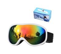 AMSLSIU Gafas de esquí al aire libre gafas de montaña para mujer doble lente ventilación 100 protección UV punto suave POC esquí, A