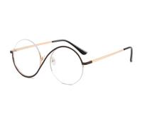 AMSLSIU Gafas redondas europeas y americanas, ligeras y duraderas, para diario, antiluz azul, gafas de sol redondas de PC, tipo+2