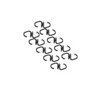 AMSLSIU Ganchos en Forma de S, Cierres de Langosta, Varios usos, Ganchos giratorios portátiles a presión para Acampar, Que garantizan Que se mantengan, Negro, 3.8 x 1.7 cm