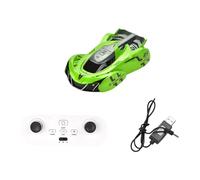AMSLSIU Gira sin Esfuerzo 360 Grados con Control Remoto, Coche acrobático de Juguete ABS, Control Remoto, Coche de Escalada en Pared, Marcha atrás hacia la Izquierda, Verde