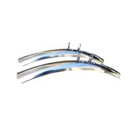 AMSLSIU Guardabarros Delantero y Trasero de Bicicleta Retro de Acero Inoxidable, Duradero, para Ciclismo, soluciona Problemas al Andar, extraíble