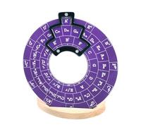 AMSLSIU Herramienta de acordes de melodía Círculo quintas metal Rueda para músicos principiantes violín violeta con base, violeta con base, Diámetro 12cm