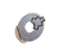 AMSLSIU Herramienta de acordes de melodía Círculo quintas metal Rueda para músicos principiantes violín violeta con base, gris con base, Diámetro 12cm