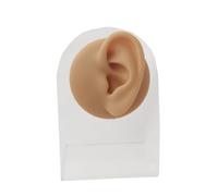 AMSLSIU Herramienta de perforación de simulación Modelo Oreja Derecha Silicona Pantalla Profesional Flexible para instrucción enseñanza joyería , Oreja Izquierda/Bastidor