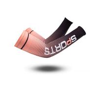 AMSLSIU Hielo Manga Brazo Exterior protección Solar Deporte Correr equitación Camping Senderismo refrigeración Cara Bufanda Reutilizable Mujeres Hombres Escudo, Orangefarbene Ärmel