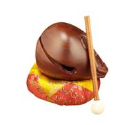 AMSLSIU Instrumento de percusión Tambor de Para madera con forma de pez, bloque de templo para niños, adultos, hogar, oficina, Feng Shui, habilidades musicales para niños, 5 pulgadas