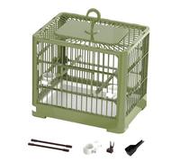 AMSLSIU Jaula para pájaros con Nido de Guacamayo único con cajón fácil de Limpiar. Suministros para pájaros. Su Estilo de cajón único Hace Que la, Verde, 30x26x23cm
