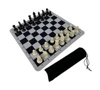 AMSLSIU Juego de ajedrez Internacional de Viaje. Diversión en Familia. Disfruta partidas competitivas y fortalece Tus relaciones. Juego ajedrez Viaje al Aire Libre y Tablero Plegable.