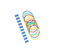 AMSLSIU Juego de anillos de agilidad interactivos para ejercicios de velocidad. Colores llamativos que promueven la participación activa y la seguridad. Aros, 28cm