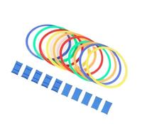 AMSLSIU Juego de anillos de agilidad interactivos para ejercicios de velocidad. Colores llamativos que promueven la participación activa y la seguridad. Aros, 38cm