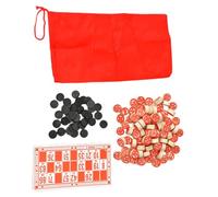 AMSLSIU Juego de Bingo Vintage para Fiestas. Fichas de Bingo. Piezas clásicas con 90 fichas fáciles Leer. Diversión para Adultos y niños. Manualidades. Juegos Tradicionales para Bodas y Fiestas.