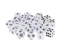 AMSLSIU Juego de Dados de enseñanza Herramienta Juegos matemáticas Los Estudiantes disfrutan aprendiendo matemáticas con Dados Coloridos 6 Caras en útiles Escolares Símbolo Juegos Herramienta