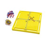 AMSLSIU Juego de geoplanos de para Madera, Tablero Perforado Educativo, Material didáctico matemáticas para niños, Juguete Creativo para el Desarrollo la Creatividad matemática.