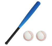 AMSLSIU Juguete de béisbol para niños pequeños, Juego de Entrenamiento Deportivo, Ligero, portátil, Divertido, Juego de béisbol Creativo, Bates y Pelotas, Azul, 54cm