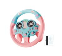 AMSLSIU Juguete Educativo de simulación de Volante con Efectos Sonido y Luces Que Proporciona a los niños una conducción Realista y Divertida. Volante Musical. Juego simulación dirección, Rosa