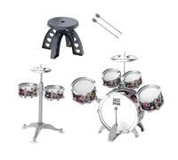 AMSLSIU Juguete musical educativo para niños: batería de jazz con silla que ofrece oportunidades de aprendizaje para niños y niñas. Batería jazz para, instrumento