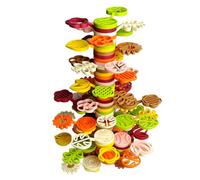 AMSLSIU Juguetes de construcción de Para madera para niños 1 año, juego entrenamiento único para niños 2 años, bloques para apilar y cultivar manos y ojos durante un año, juego 70 piezas