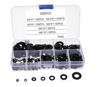 AMSLSIU Junta aislante de arandela plana de nailon. Añada 500 piezas a la caja herramientas. Aplicaciones automotrices y marinas. Material duradero. Junta aislante arandela plana nailon.