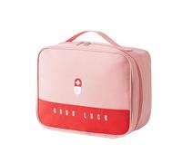 AMSLSIU Kit de emergencia soporte para bolsa al aire libre vacío portátil pastillero organizador Camping mochilero ayuda escalada paquete caso hogar, Rosa