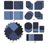 AMSLSIU Kit de reparación de pantalones vaqueros 25 piezas con algodón y tela suave y duradera, E-25Pec