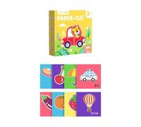 AMSLSIU Kits de Manualidades para estimular la coordinación Mano-Cerebro con Origami Tridimensional Manual para niños, Patrones Diversos, Recortes de Papel para jardín , Tema la Vida , 14 x 14 cm