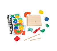 AMSLSIU La Sombra de los Bloques espaciales de proyección Tridimensional a los niños a dominar Las Formas geométricas y discernir Las relaciones direccionales Bloques construcción para Madera