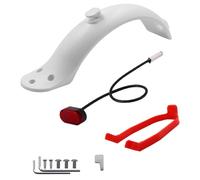 AMSLSIU Lámina Protectora para Bicicleta, Incluye Luces Intermitentes. Guardabarros Trasero para Patinete eléctrico con Seguridad y Estilo, con Gancho Plegable, Tipo+2