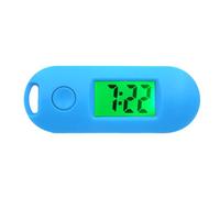 AMSLSIU Llavero Reloj de Bolsillo Versátil y Compacto para fácil Transporte ABS Reloj de Bolsillo electrónico Digital Mini Reloj Digital, Azul