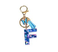 AMSLSIU Llaveros clásicos y atemporales, artesanía Exquisita y Estilo Simple para Llaves de Coche y Regalos, Llavero con Alfabeto, F