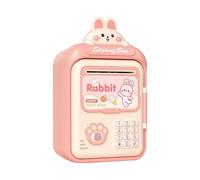 AMSLSIU Los Juguetes únicos de alcancía con Funciones de cajero automático brindan a los niños una visión Divertida de cómo Ahorrar Dinero usando una, Rosa, 14.5 x 11.5 x 25 cm