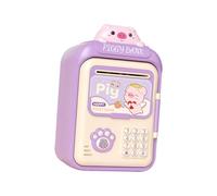 AMSLSIU Los Juguetes únicos de alcancía con Funciones de cajero automático brindan a los niños una visión Divertida de cómo Ahorrar Dinero usando una, Violeta, 14.5 x 11.5 x 25 cm