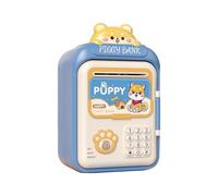 AMSLSIU Los Juguetes únicos de alcancía con Funciones de cajero automático brindan a los niños una visión Divertida de cómo Ahorrar Dinero usando una, Azul, 14.5 x 11.5 x 25 cm