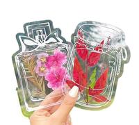AMSLSIU Marcapáginas DIY con flores marchitas, marcadores acrílicos,