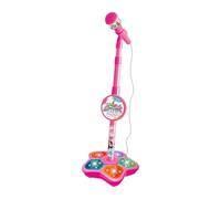 AMSLSIU Micrófono y Soporte para niños Que combina Divertidos Efectos Musicales con Luces Intermitentes de Escenario para brindar emoción Durante Las , Rojo , 100 x 21 cm