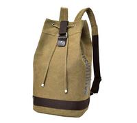 AMSLSIU Mochila de Lona para Hombre, Mochila de Viaje, diseño ergonómico para Mayor Comodidad, Senderismo, Gimnasio, Equipaje, Fin de Semana, Viajes de Aventura, para, Caqui