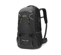 AMSLSIU Mochilas de 60L para acampar al aire libre, mochilas deportivas impermeables de gran capacidad, paquete de escalada, bolsa de almacenamiento plegable para pesca y senderismo, Negro