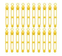 AMSLSIU Organizador de Cables de Datos de Silicona, Sencillo, para el hogar y el Entretenimiento, Bridas de Goma, funcionalidad versátil, Bridas de Silicona, Amarillo, l