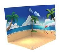 AMSLSIU Organizador de Fondo a Escala 1/12, colección de exhibición para Figuras de acción, muñecas, Soporte de exhibición Premium, Playa