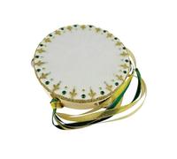 AMSLSIU Pandereta de ballet artesanal, accesorio ligero para mejorar el rendimiento con un toque artístico verde. La pandereta artesanal es una herramienta para aprender y