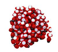 AMSLSIU Paquete de 100 botones de Para madera con diseño mariquita y abeja, suministros costura, sujetador extraíble, herramienta fijación Manual, botones vástago coloridos