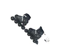 AMSLSIU Patines en línea Ajustables para Hombres, Adultos, Transpirables, de Elasticidad, Resistentes al Desgaste, Patines de Ruedas, Zapatos Patinaje Flash para niños, Negro/M