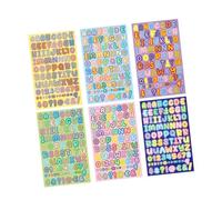 AMSLSIU Pegatinas de letras y números, bonitas y coloridas, para decorar álbumes de recortes, diarios, manualidades, regalos, fiestas de cumpleaños, tarjetas fotográficas y