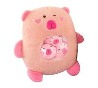 AMSLSIU Peluche de carpincho para niños, regalo para niños, garantiza horas de diversión con historias y actividades de juego atractivas, muñeco de, Rosa, 30cm